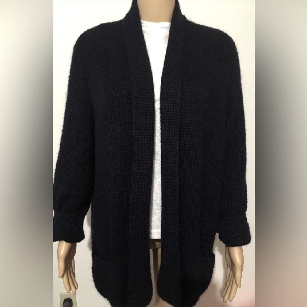 Super soft 💯 Baby Alpaca Manos Andinas Made In Peru Cardigan Open Front Sz L